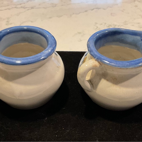 M A Hadley Pottery Miniature Creamer & Sugar Bowl signed - Picture 2 of 6